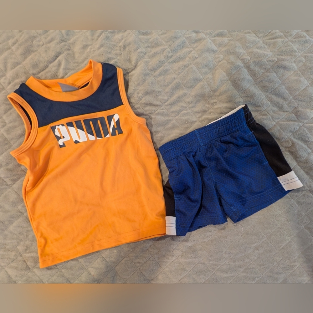 Puma 12M Kids Orange and Blue Active Set